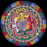 A mandala or Tibetan sand painting